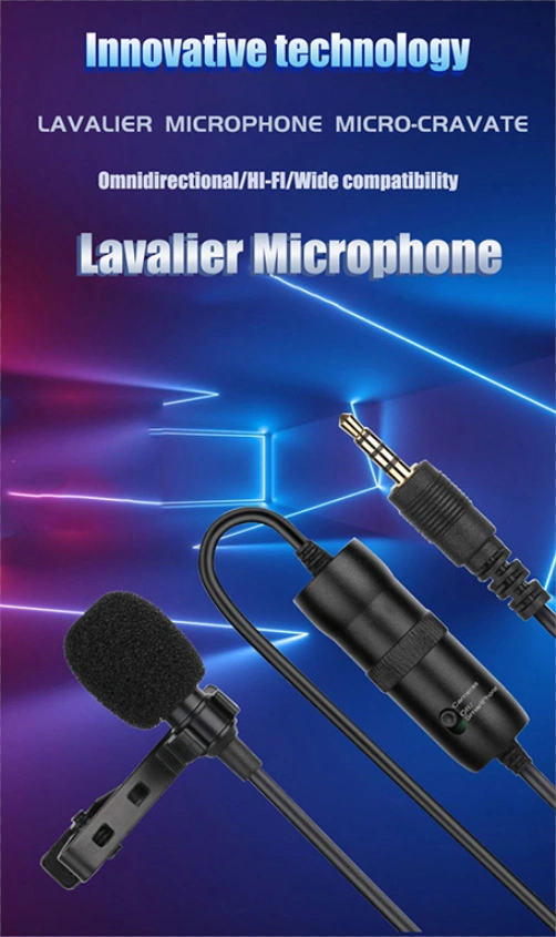 Hot Sale High Sensitivity Lavalier Microphone for Photography and Vlog