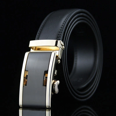 New Men's Genuine Leather Belt Automatic Belt Buckle Cowhide Belt Youth Hot Style