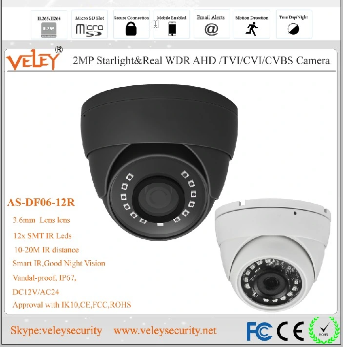 CCTV Camera Supplier Indoor Infrared Sony Starlight Ahd Dome Camera