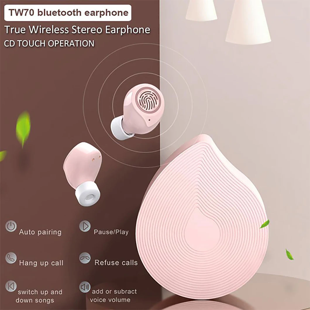 Wireless Earbuds Mini Noise Cancelling Earbuds with Microphone Cordless Headphones with Charging Case for iPhone Android
