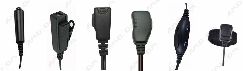 Single Wired Microphone for Two-Way Radio Large Ptt M1 M1a 2 Pin