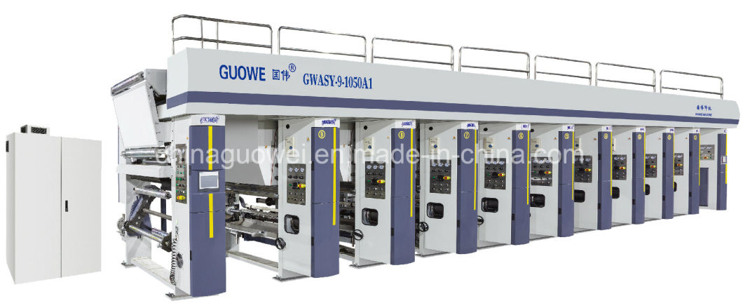 Gwasy-a Computer Controlled 8 Color Gravure Printing Machine Rotogravure Printing Machine with 180m/Min