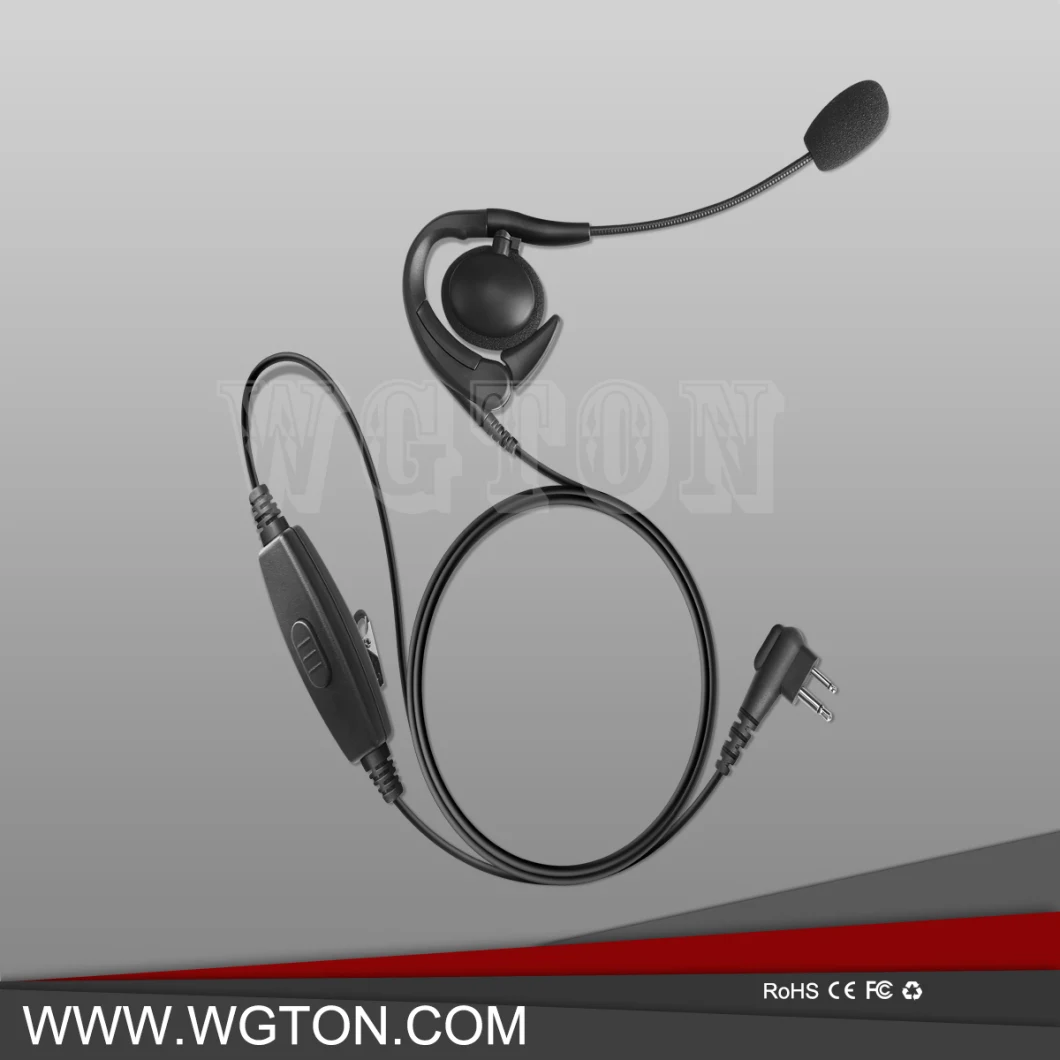Two Way Radio Earpiece Accessories with Boom Microphone and Small Lapel Ptt Dtr620