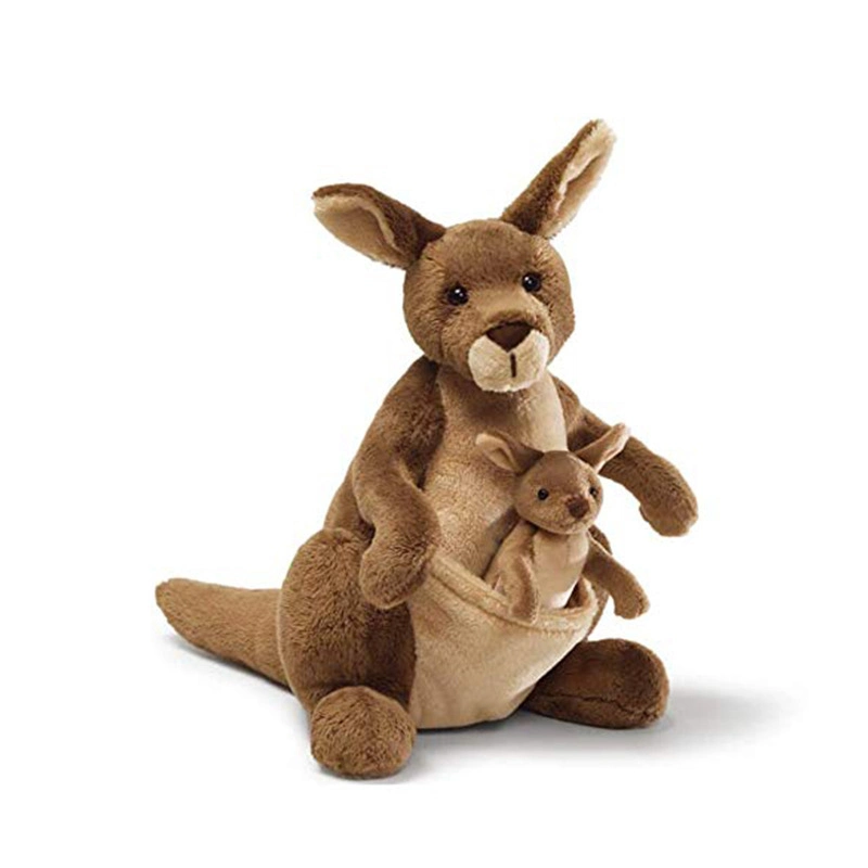 Factory Plush Kangroo Toys Custom Design Plush Toys Kangroo Stuffed Plush Kangroo with Baby Toy