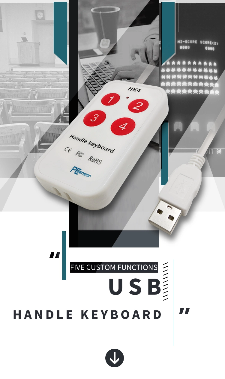 4 Programmable USB Handle Mini Programmable Keyboard Membrane Switch
