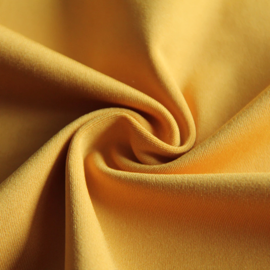 Polyester Elastic Interlock Fabric with 210GSM Wicking Finish for Sportswear/Leggings/Yoga Wear/T-Shirt/Fitness