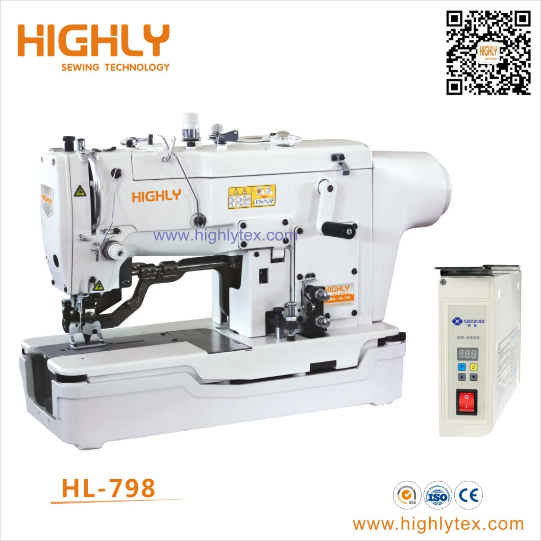 Direct Drive High Speed Flat Bed Straight Button Hole Sewing Machine