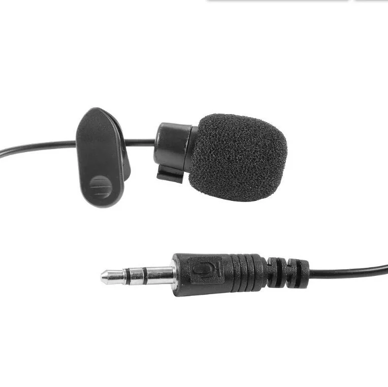 3.5mm Hands-Free Clip on Mini Lapel Microphone Mic for Computer PC