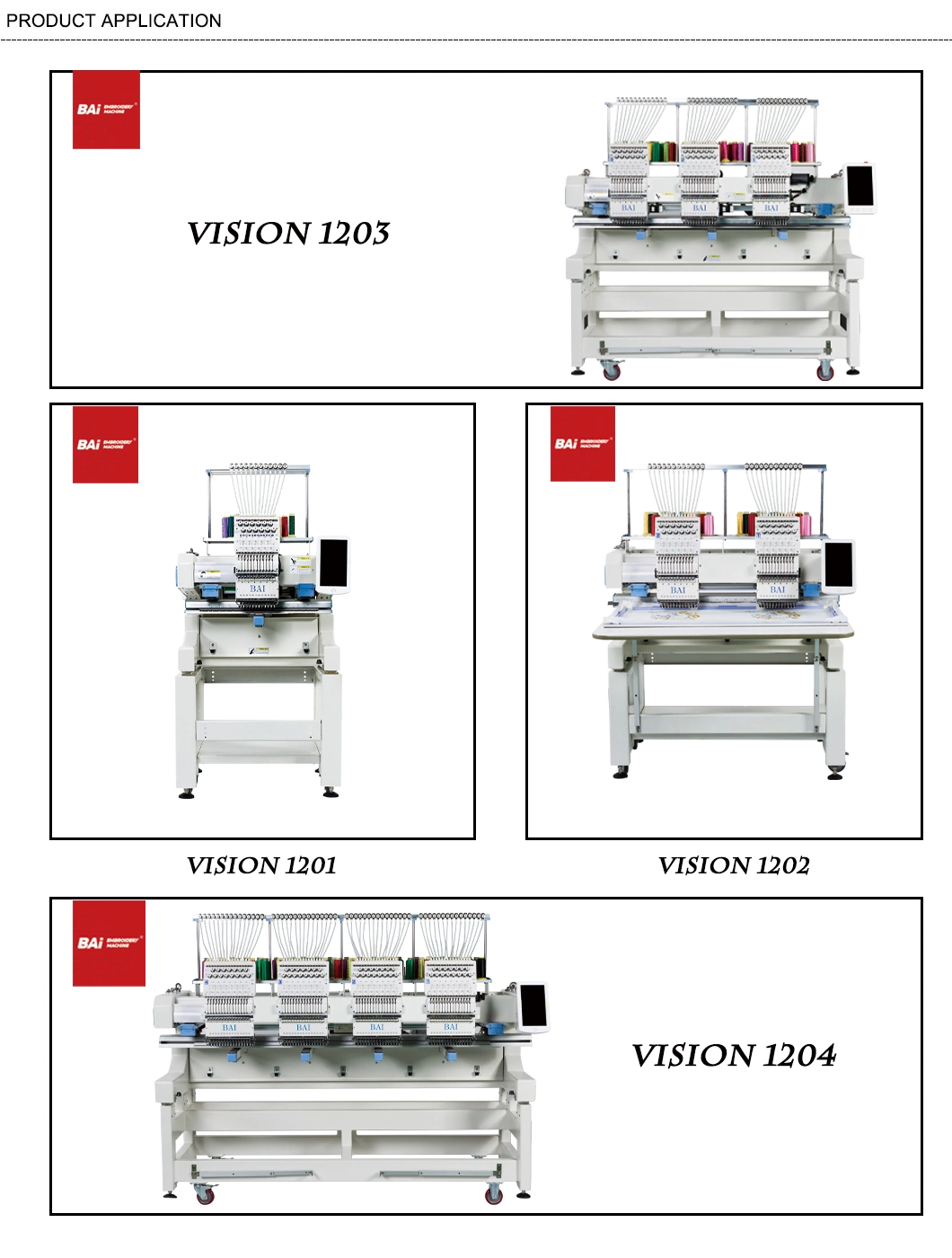 Bai High Quality High Speed Embroidery Machine for Twelve Needles Per Head Automatic
