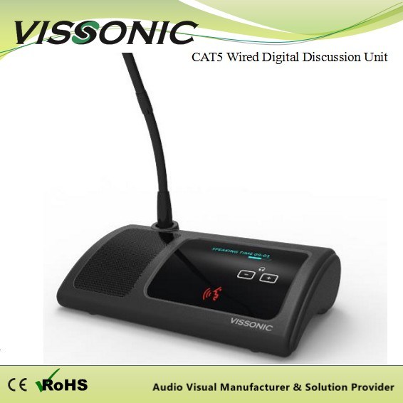 Vissonic Desktop Conference Meeting Microphone Discussion Delegate Unit with Camera Tracking