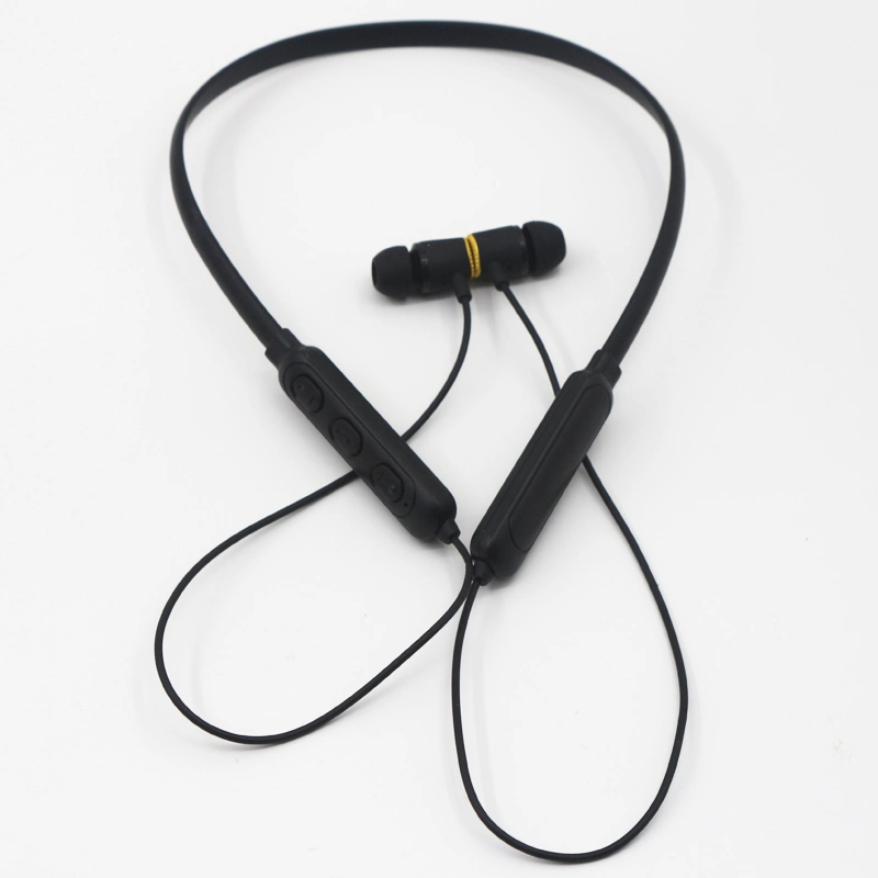 Magnetic Volume Control Stereo Bass Bluetooth Sports Neckband Headphone with Microphone for Mobile Phone