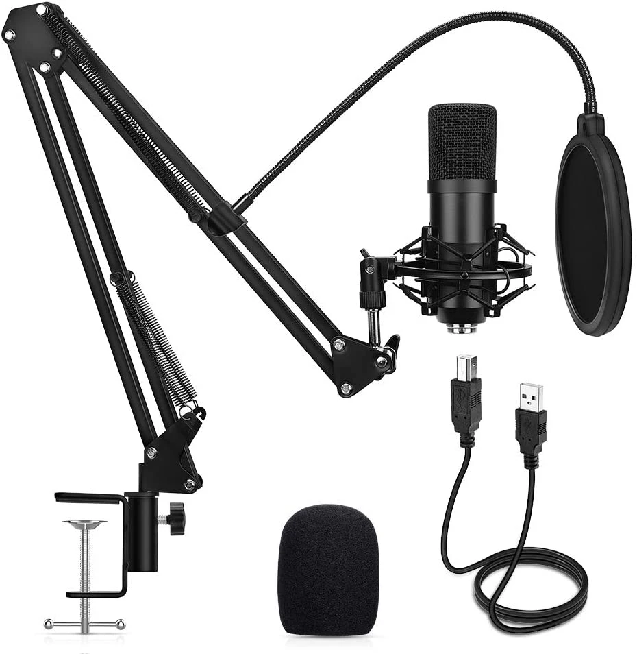 Desktop Condenser USB Microphone Gaming Youtube Recording Studio Microphone