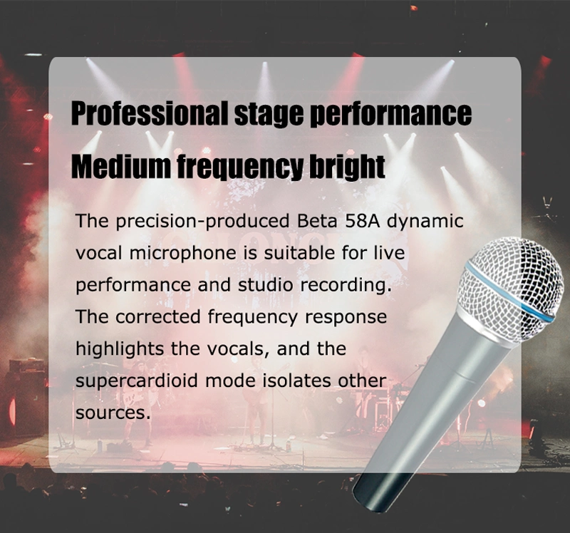 Voice Recording Microphone Beta58A Professional Dynamic Microphone Cartridge