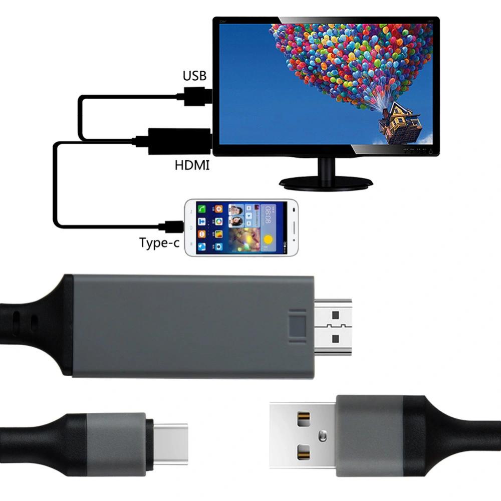 Typec to HDMI 4K*2K Adapter Cable USB 3.1 to HDMI with Charging Cable Adapter