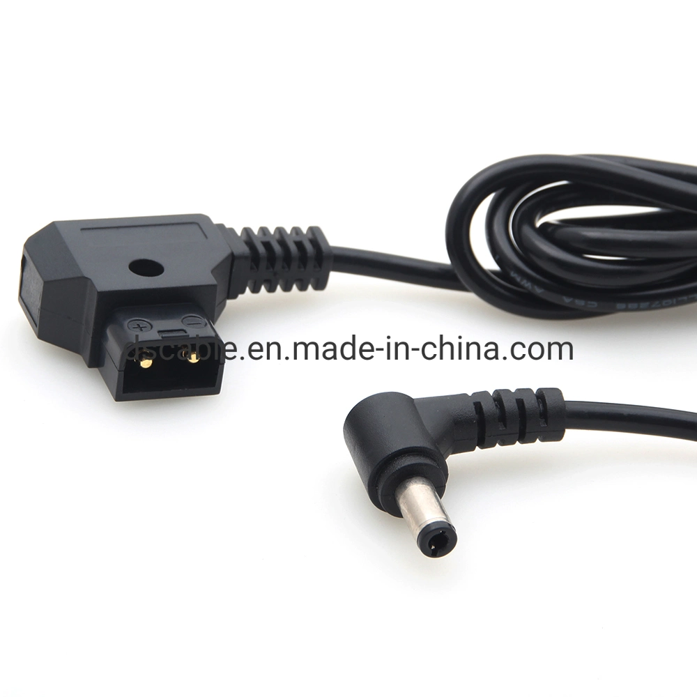 D-Tap 2 Pin Male to DC Cable Right Angle DC Plug Power Cord Cable for Bmcc Bmpc DSLR Rig Power Supply