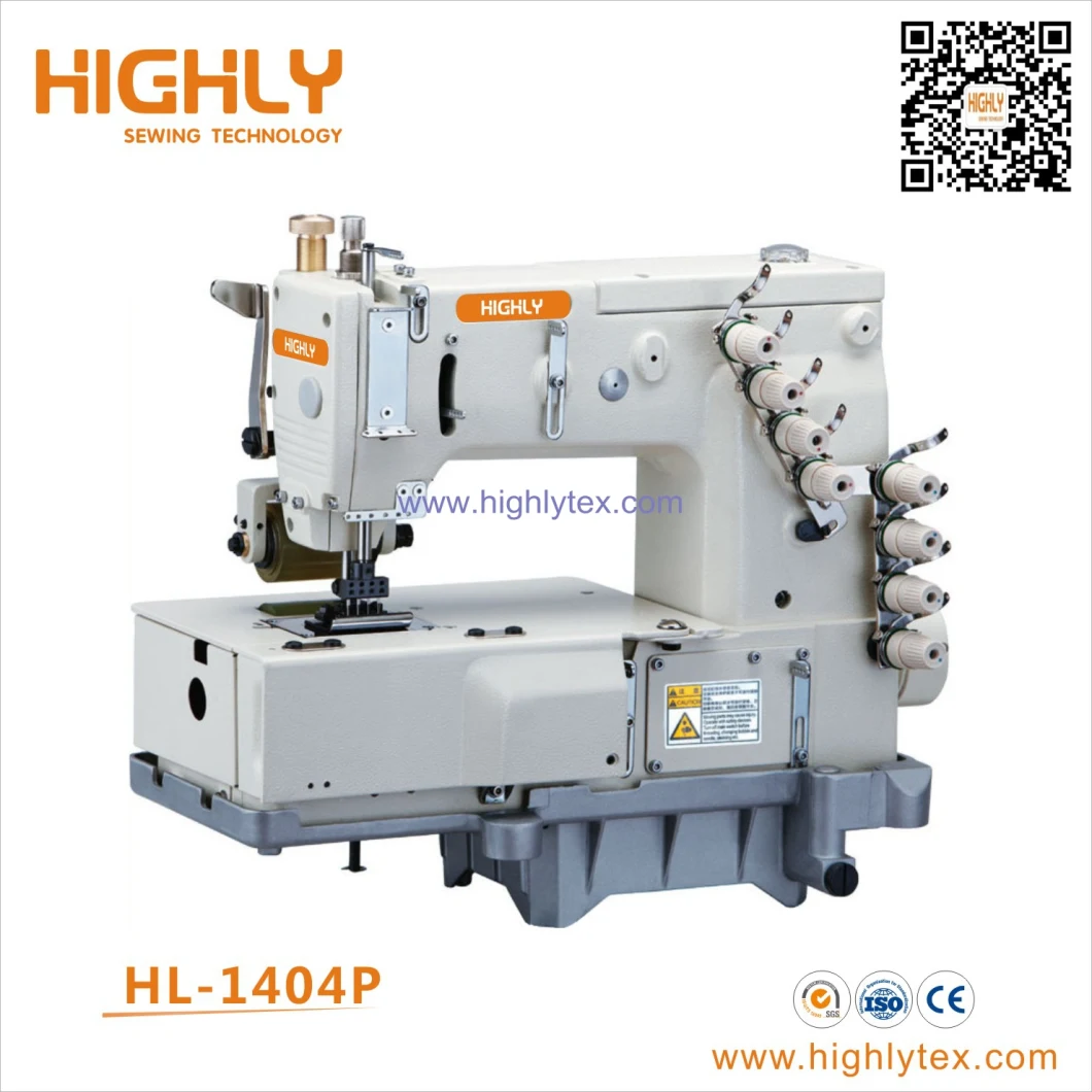 Hl-1404p Four Needle Flat Bed Double Chainstitch Sewing Machine