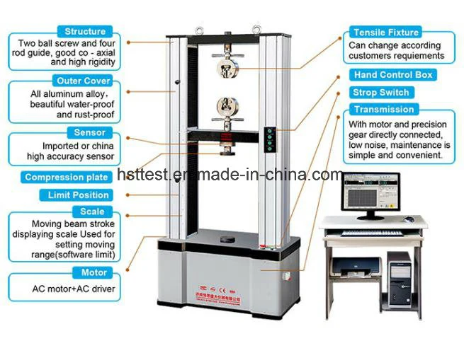 300kn High Quality Lab Equipment Computerized Electronic Universal Testing Machine