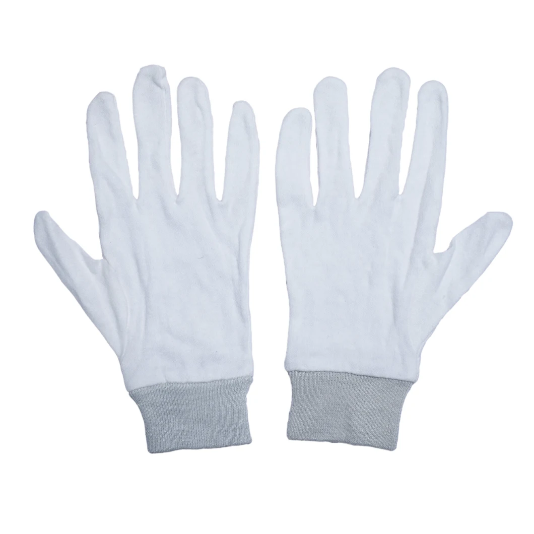 Grey Stretch Knit Cuff Bleached Cotton Rib Collar Doorman Glove