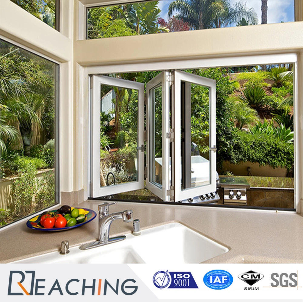 Conch Profile Top Selling Big Open Area Single Glass Competitve Price Folding Window