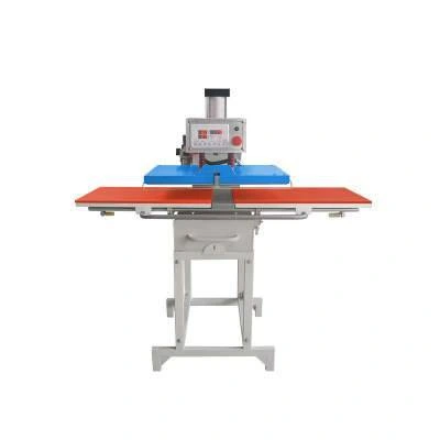50*70 Pneumatic Garment Heat Press Machine, Mobile Double Station Heat Transfer Printing Machine