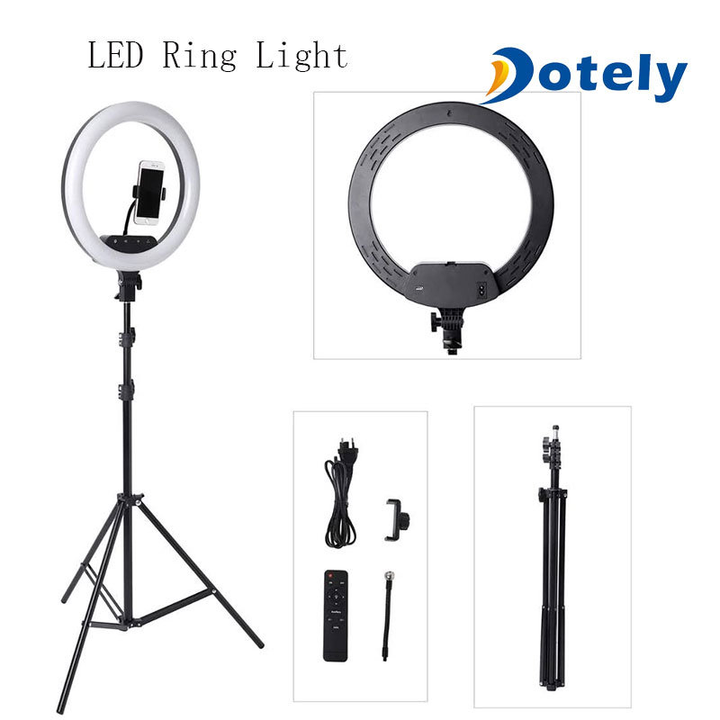 USB Charge LED Selfie Ring Light with Stand for Vlogging Video Shooting