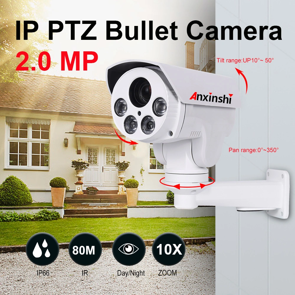 2.0MP 10X IP Camera Sony CMOS Night Vision IP Bullet PTZ Camera