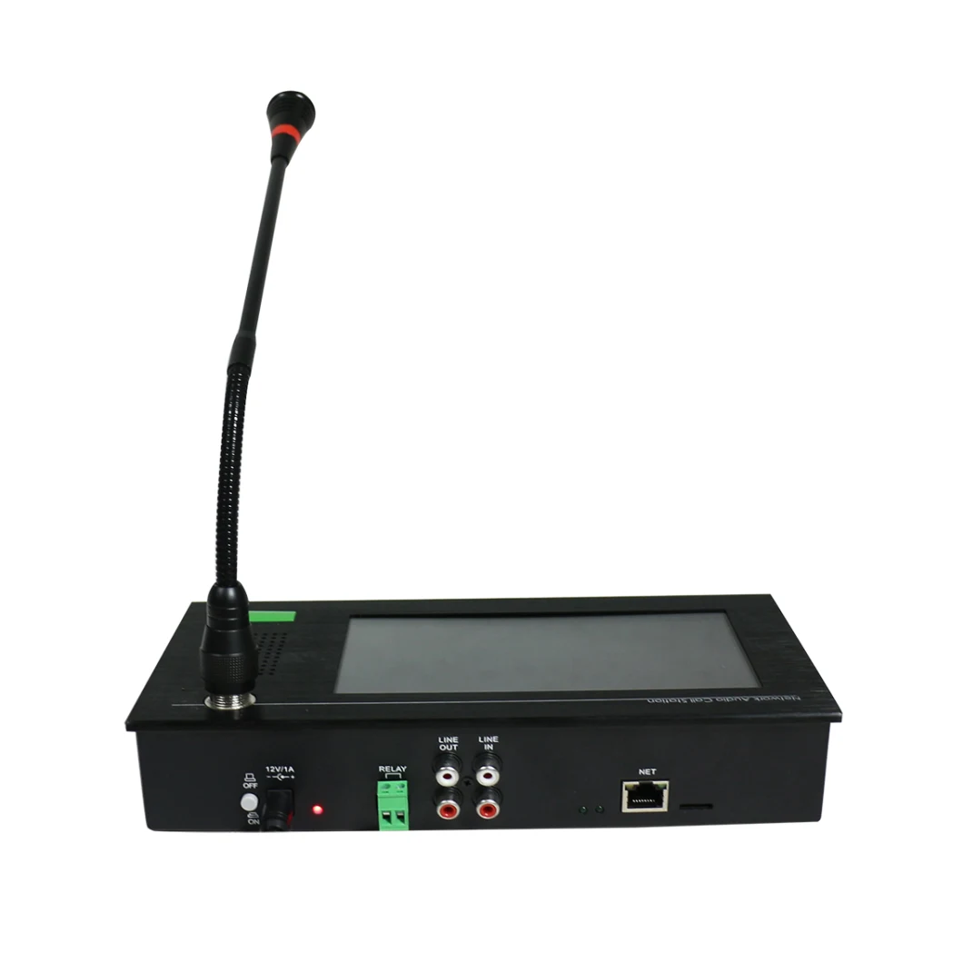 TCP/IP Network Touch Screen Desktop Gooseneck Paging Microphone
