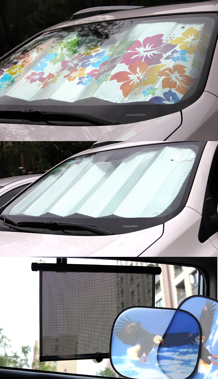 High Quality Custom Design Foldable Front Window Silver Coated Windscreen Car Sunshade