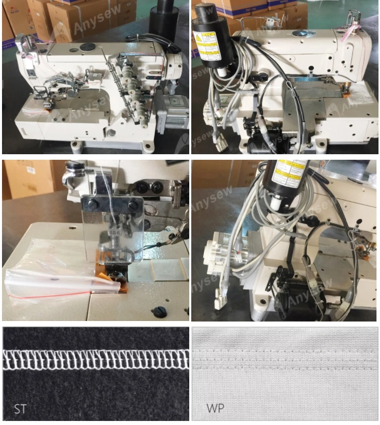 High Speed Direct Drive Flat Bed Interlock Sewing Machine with Auto-Trimmer (AS562DD-01CB-UT)