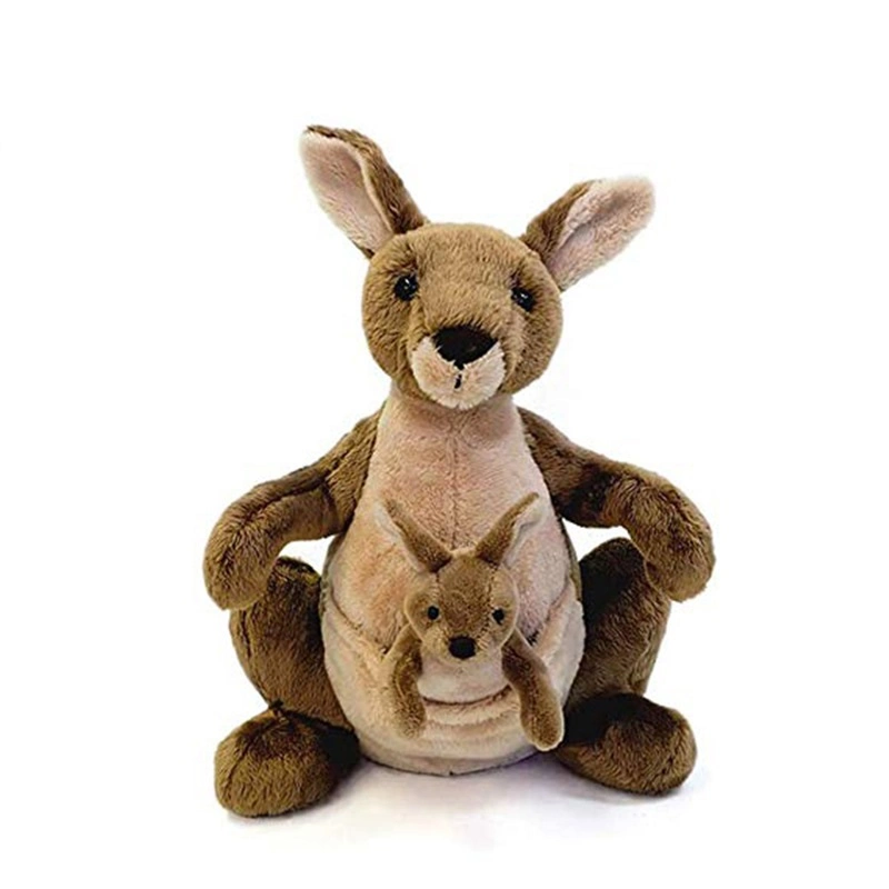 Factory Plush Kangroo Toys Custom Design Plush Toys Kangroo Stuffed Plush Kangroo with Baby Toy