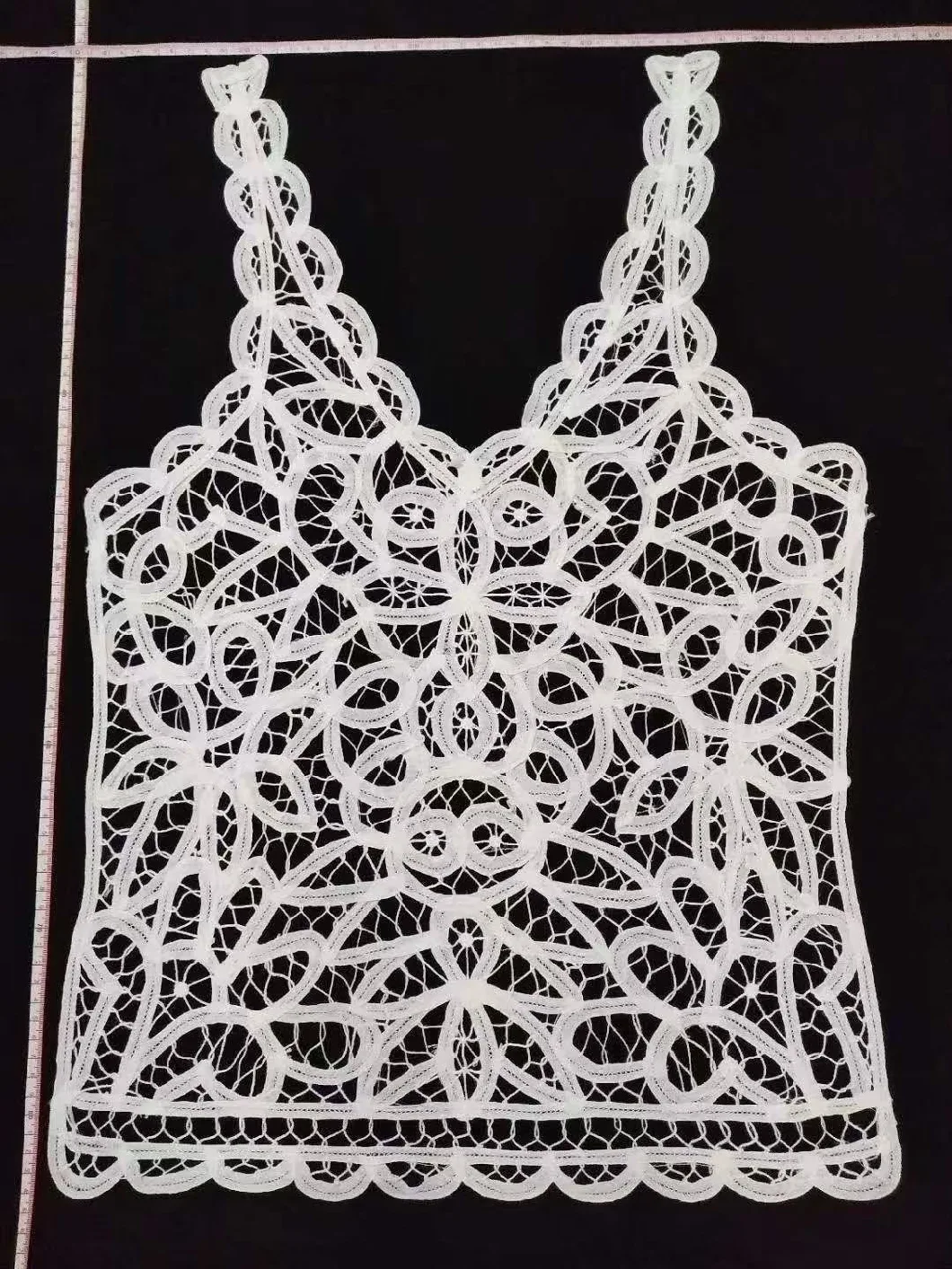 Hot Sale High Quality Embroidered Motif Neckline Cotton Lace Collar Sewing