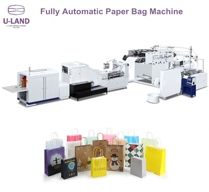 Fully Automatic High Speed Twisted Rope Handle Paper Bag Making Machine