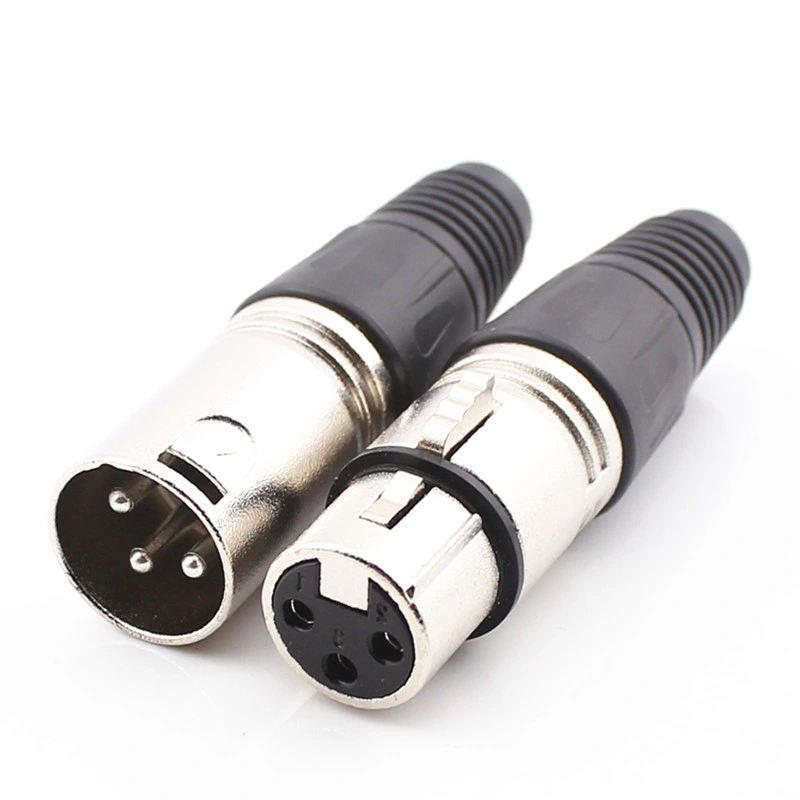 High Performance Microphone Audio Jack Plug, Cannon Plug 3 Pin Connector, XLR Connector