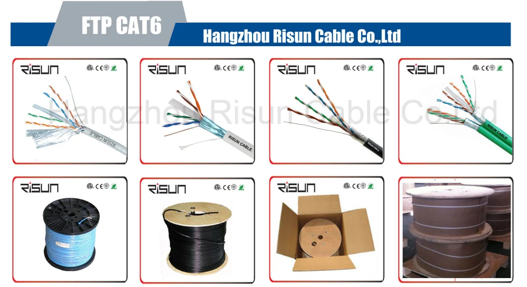 CCTV Camera Cable UTP FTP Cat5e Cable with Messenger and Power Cable