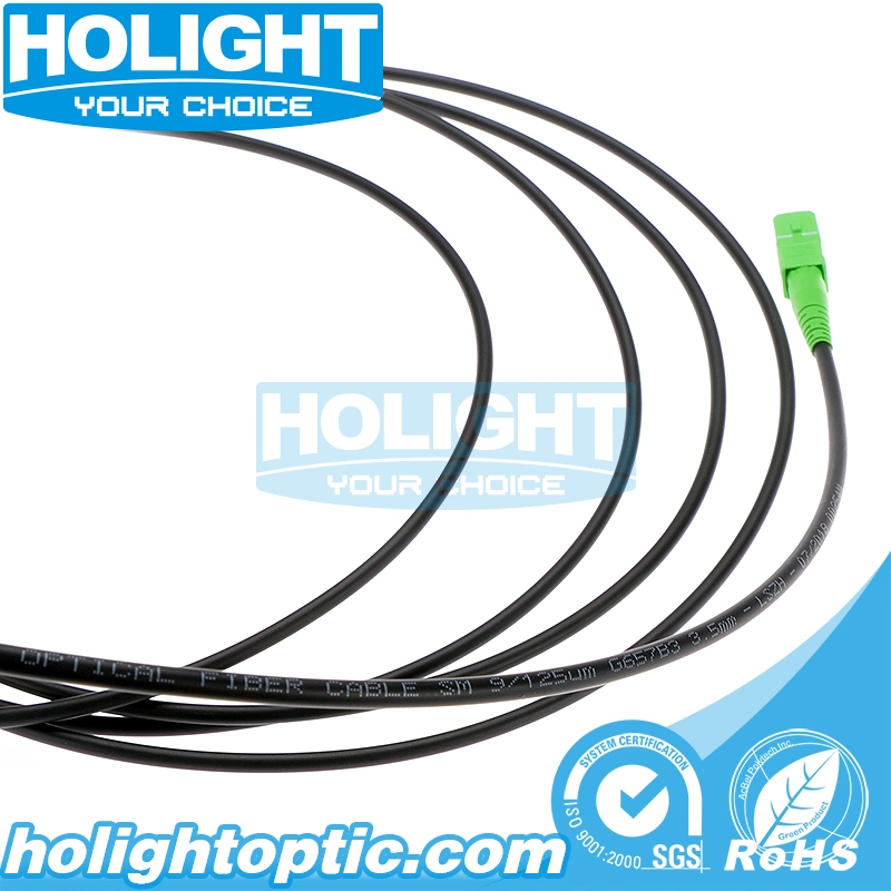 Sc APC Sx 3.5mm Patch Cable Black Cable Fibra Optica Sc APC