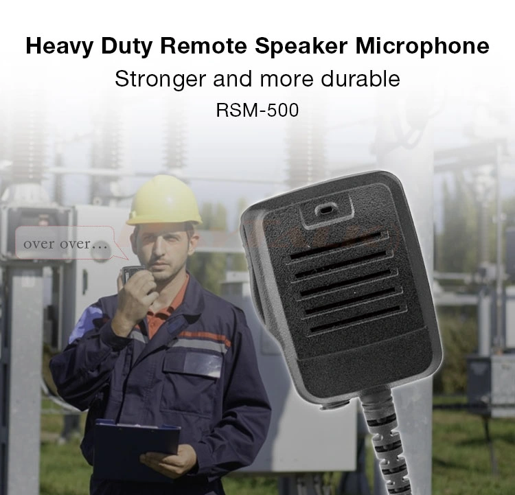 Waterproof Heavy Duty Remote Speaker Microphone for Motorola 2 Pin Radios