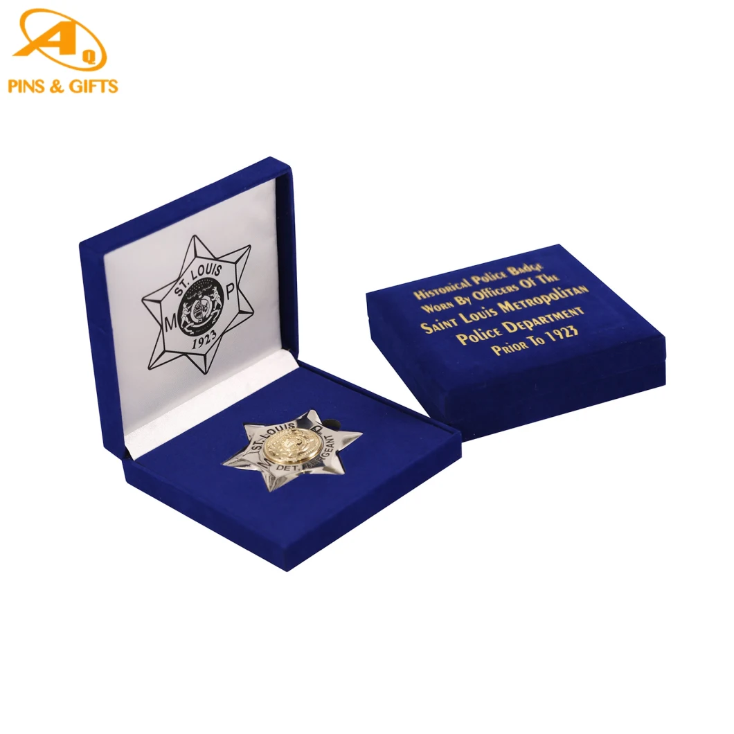 Manufacturing Emblem Button Crafts Clutch with Attachment Suppliers Metal Custom Security Police Badges