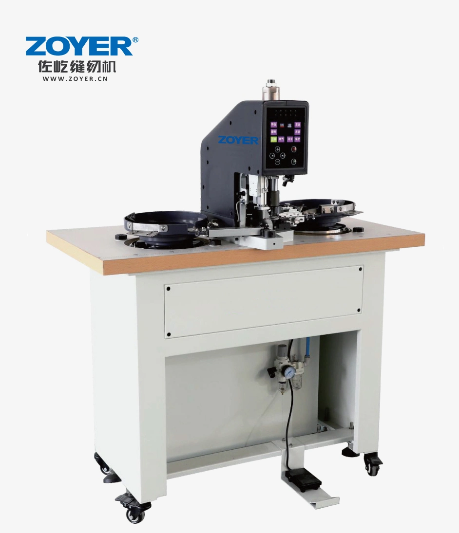 Zy-T9811 Zoyer Button Attaching Machine with Automatic Button Feeding Device