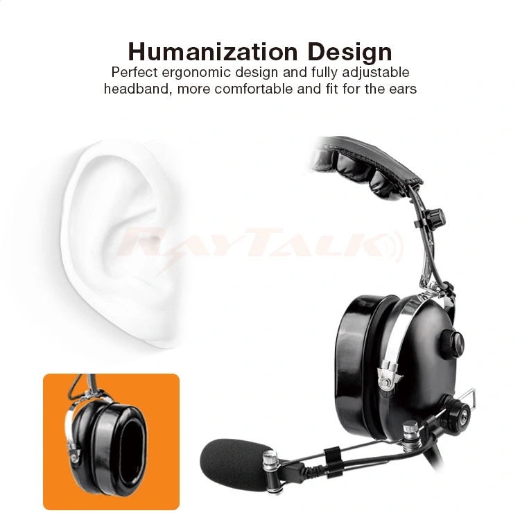General Aircraft Anr Headset with Metal Boom Microphone