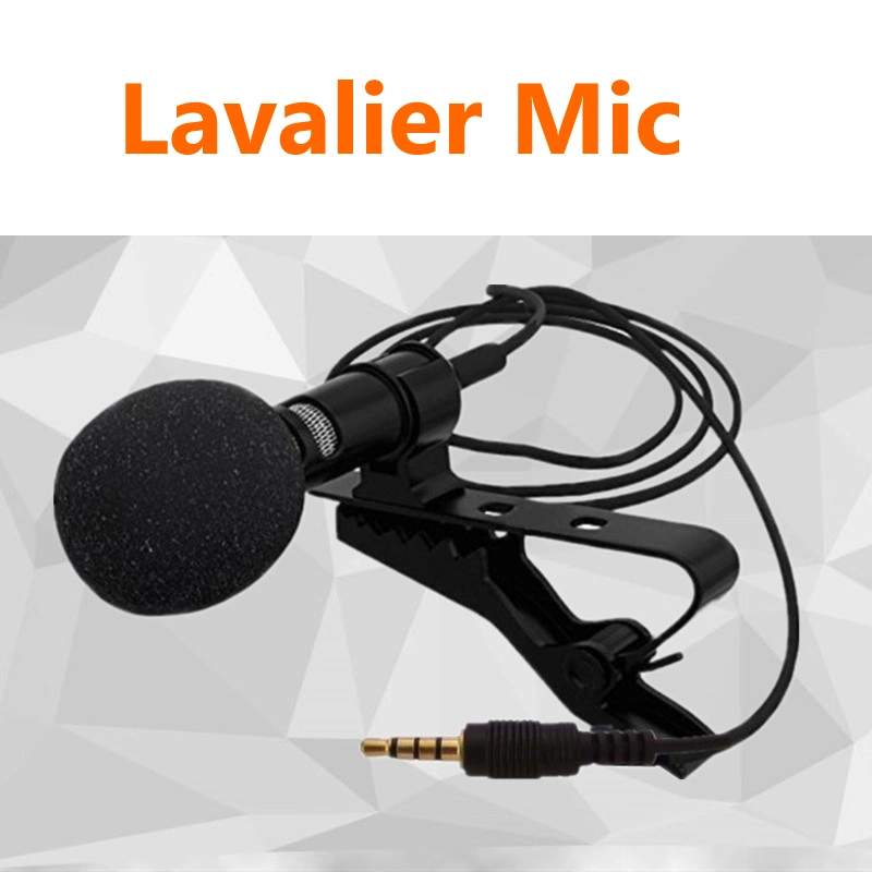 Hot Sale Studio 3.5mm Plug Lavalier Mic Record Microphone Clip Mic