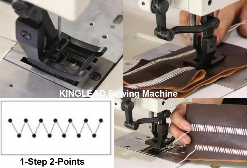 Top and Bottom Feed Two Points Thick Thread Zigzag Sewing Machine