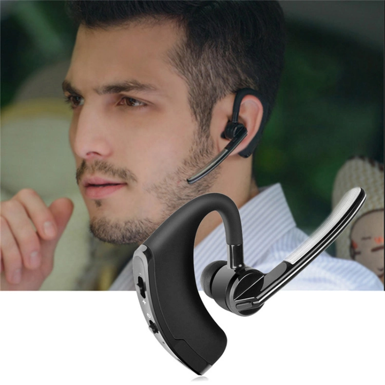 Business Hook Ear Boom Style Microphone Wireless Headphones Bluetooth Handsfree Headset with Mic