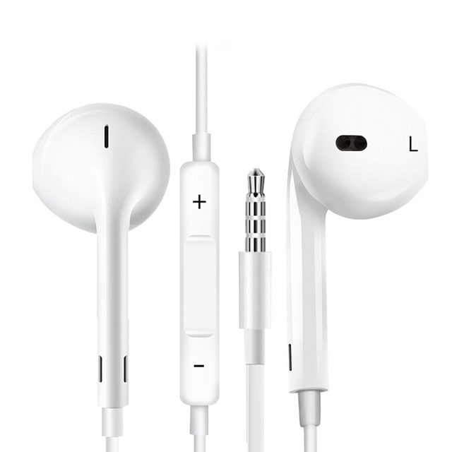 Original 3.5mm Wired in-Ear Earphones with Lightning Connector in-Line Control Microphone Headphone