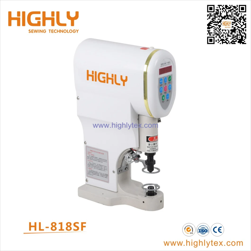Hl-818sf Direct Drive Servo Motor Snap Button Attaching Machine with Infrared