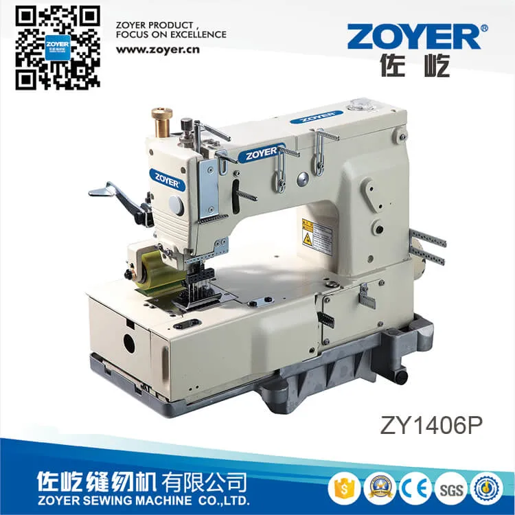 Zy 1406p 6-Needle Flat-Bed Double Chain Stitch Sewing Machine