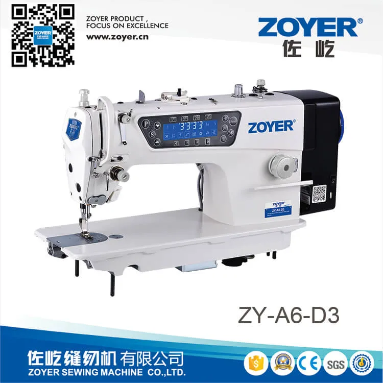 Zy-A6 Zoyer Speaking Direct Drive Auto Trimmer High Speed Lockstitch Industrial Sewing Machine