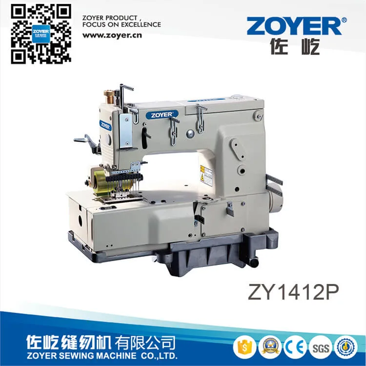 Zy 1412p Zoyer 12-Needle Flat-Bed Double Chain Stitch Sewing Machine