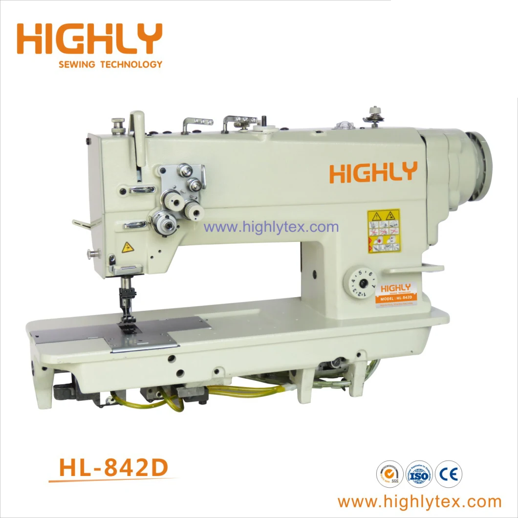 56cm Long Arm Direct Drive High Speed Double Needle Lockstitch Sewing Machine