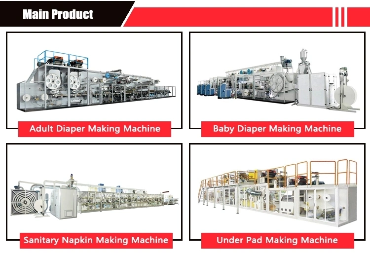 Africa Market Full Servo Automatic Waistband Type Baby Diaper Making Machine