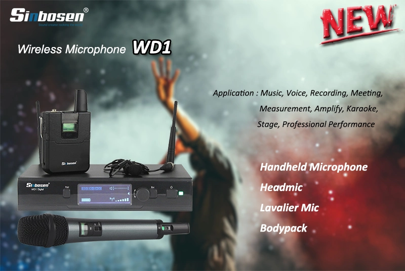 Wireless Instrument Microphone System Wd1 Professional Karaoke Microphone Wireless UHF